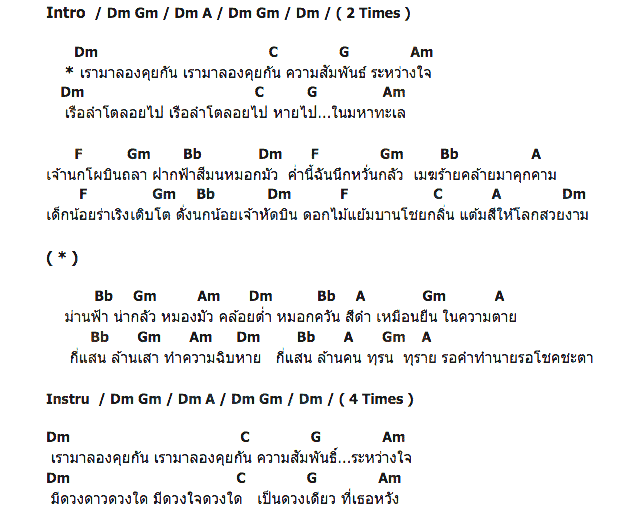 คอร์ดเพลง เนื้อเพลง เรามาลองคุยกัน, คอร์ดเพลง เรามาลองคุยกัน ของ คาราวาน, คอร์ดเพลงของ คาราวาน, เนื้อร้อง เรามาลองคุยกัน คาราวาน, เรามาลองคุยกัน คอร์ดง่าย ๆ, คอร์ด เรามาลองคุยกัน ต้นฉบับ