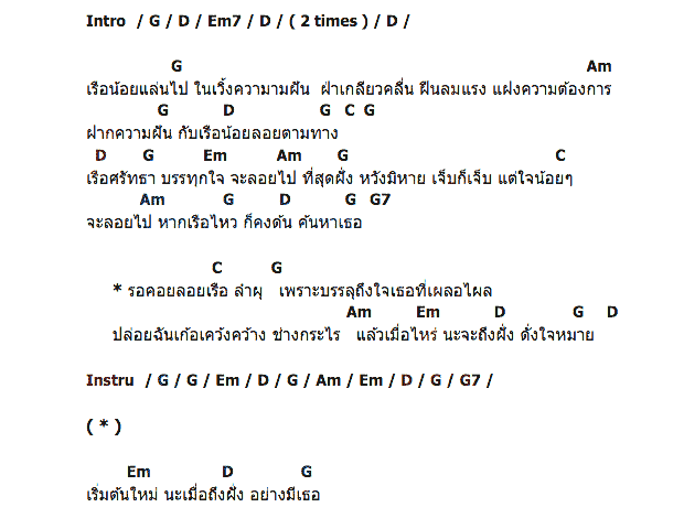 คอร์ดเพลง เนื้อเพลง เรือ, คอร์ดเพลง เรือ ของ ฤทธิพร อินสว่าง, คอร์ดเพลงของ ฤทธิพร อินสว่าง, เนื้อร้อง เรือ ฤทธิพร อินสว่าง, เรือ คอร์ดง่าย ๆ, คอร์ด เรือ ต้นฉบับ