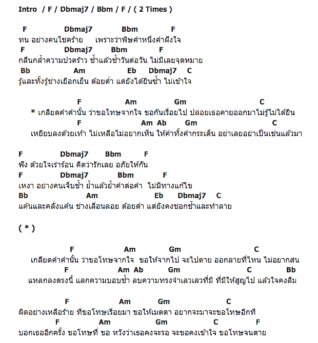 คอร์ดเพลง เนื้อเพลง เกลียดคำขอโทษ, คอร์ดเพลง เกลียดคำขอโทษ ของ พั้นช์, คอร์ดเพลงของ พั้นช์, เนื้อร้อง เกลียดคำขอโทษ พั้นช์, เกลียดคำขอโทษ คอร์ดง่าย ๆ, คอร์ด เกลียดคำขอโทษ ต้นฉบับ