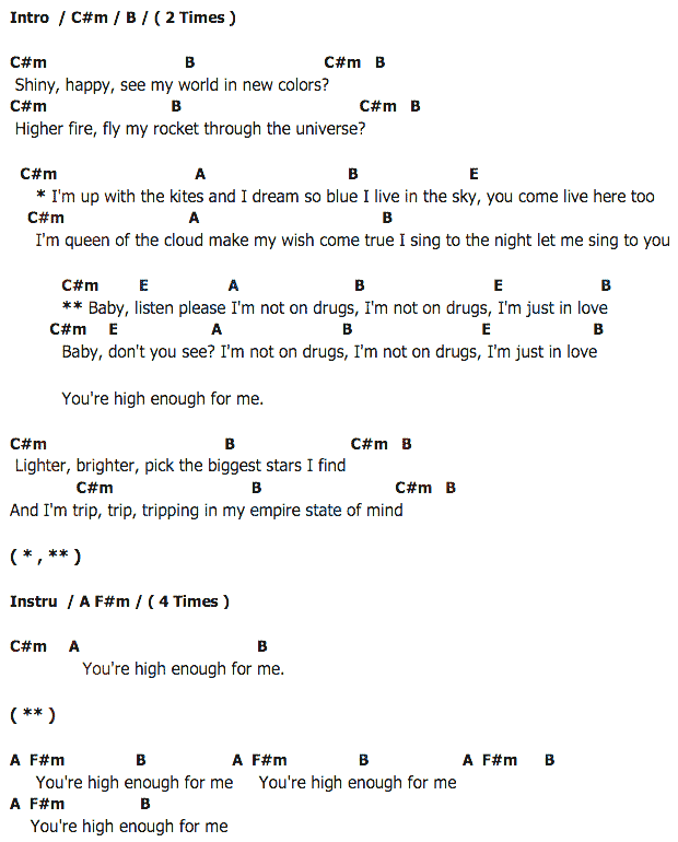 คอร์ดเพลง เนื้อเพลง Not On Drugs, คอร์ดเพลง Not On Drugs ของ Tove Lo, คอร์ดเพลงของ Tove Lo, เนื้อร้อง Not On Drugs Tove Lo, Not On Drugs คอร์ดง่าย ๆ, คอร์ด Not On Drugs ต้นฉบับ