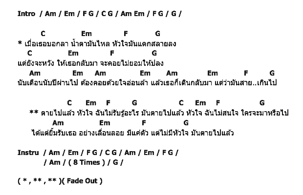 คอร์ดเพลง เนื้อเพลง ตายไปแล้ว, คอร์ดเพลง ตายไปแล้ว ของ พงษ์พัฒน์ วชิรบรรจง, คอร์ดเพลงของ พงษ์พัฒน์ วชิรบรรจง, เนื้อร้อง ตายไปแล้ว พงษ์พัฒน์ วชิรบรรจง, ตายไปแล้ว คอร์ดง่าย ๆ, คอร์ด ตายไปแล้ว ต้นฉบับ