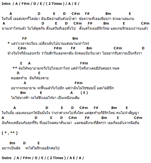 คอร์ดเพลง เนื้อเพลง คุกกี้รันคั่นเวลา, คอร์ดเพลง คุกกี้รันคั่นเวลา ของ บิทเติ้ล อาร์สยาม, คอร์ดเพลงของ บิทเติ้ล อาร์สยาม, เนื้อร้อง คุกกี้รันคั่นเวลา บิทเติ้ล อาร์สยาม, คุกกี้รันคั่นเวลา คอร์ดง่าย ๆ, คอร์ด คุกกี้รันคั่นเวลา ต้นฉบับ