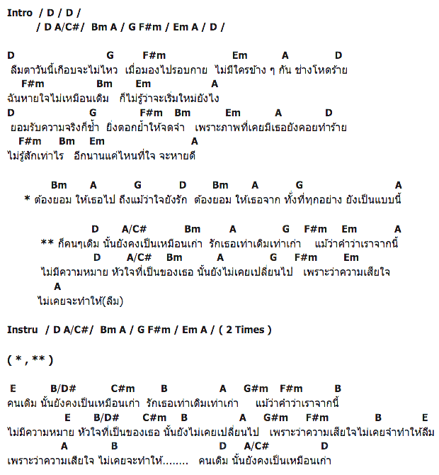 คอร์ดเพลง เนื้อเพลง ความเสียใจ ไม่เคยทำให้ลืม, คอร์ดเพลง ความเสียใจ ไม่เคยทำให้ลืม ของ Hang Over, คอร์ดเพลงของ Hang Over, เนื้อร้อง ความเสียใจ ไม่เคยทำให้ลืม Hang Over, ความเสียใจ ไม่เคยทำให้ลืม คอร์ดง่าย ๆ, คอร์ด ความเสียใจ ไม่เคยทำให้ลืม ต้นฉบับ