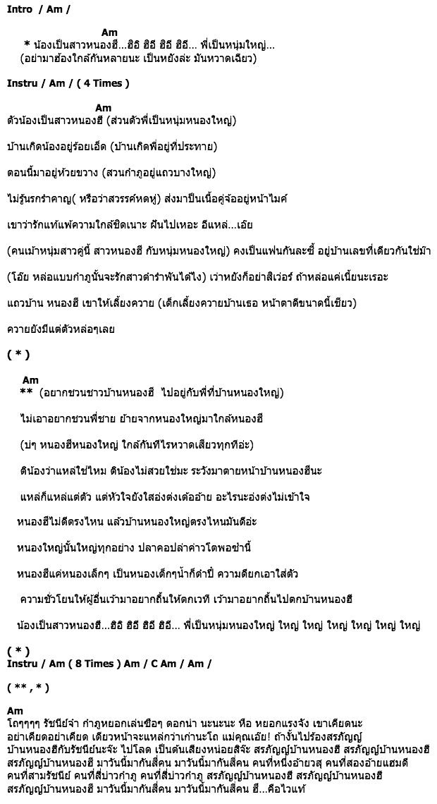 คอร์ดเพลง เนื้อเพลง หนุ่มหนองใหญ่ สาวหนองฮี, คอร์ดเพลง หนุ่มหนองใหญ่ สาวหนองฮี ของ กำภู & รัชนีย์, คอร์ดเพลงของ กำภู & รัชนีย์, เนื้อร้อง หนุ่มหนองใหญ่ สาวหนองฮี กำภู & รัชนีย์, หนุ่มหนองใหญ่ สาวหนองฮี คอร์ดง่าย ๆ, คอร์ด หนุ่มหนองใหญ่ สาวหนองฮี ต้นฉบับ
