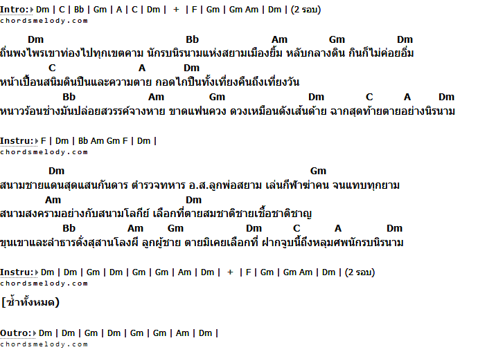 คอร์ดเพลง เนื้อเพลง นักรบนิรนาม, คอร์ดเพลง นักรบนิรนาม ของ แมงปอ ชลธิชา อาร์ สยาม, คอร์ดเพลงของ แมงปอ ชลธิชา อาร์ สยาม, เนื้อร้อง นักรบนิรนาม แมงปอ ชลธิชา อาร์ สยาม, นักรบนิรนาม คอร์ดง่าย ๆ, คอร์ด นักรบนิรนาม ต้นฉบับ