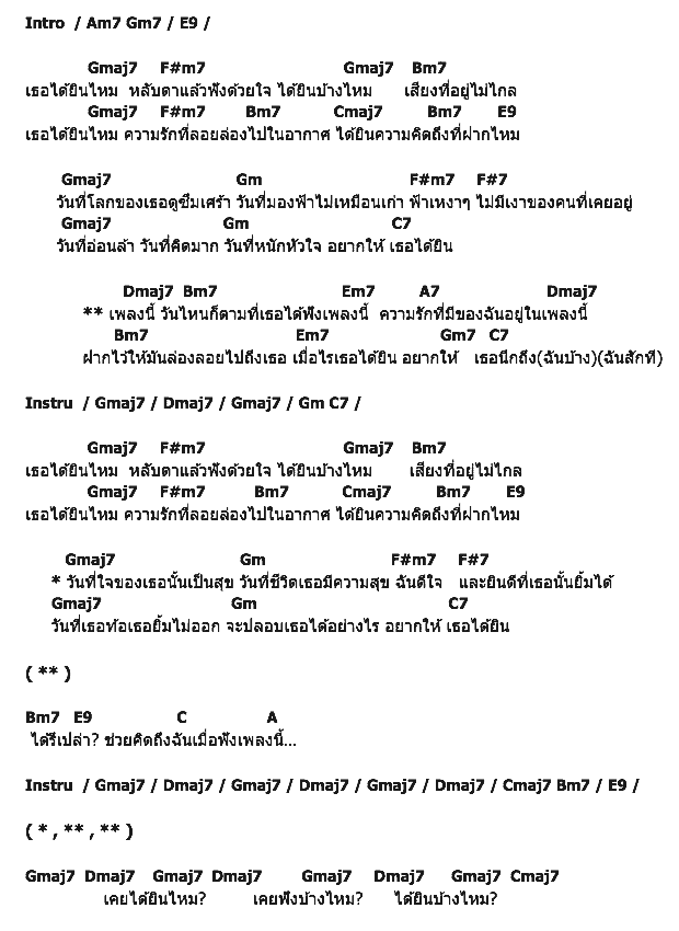 คอร์ดเพลง เนื้อเพลง ลอยไป, คอร์ดเพลง ลอยไป ของ Save Da Last Piece, คอร์ดเพลงของ Save Da Last Piece, เนื้อร้อง ลอยไป Save Da Last Piece, ลอยไป คอร์ดง่าย ๆ, คอร์ด ลอยไป ต้นฉบับ