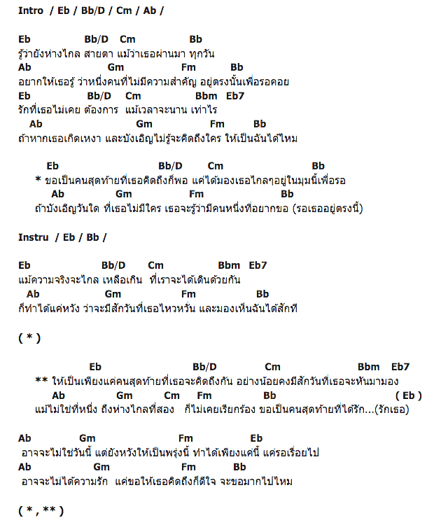 คอร์ดเพลง เนื้อเพลง ขอเป็นคนสุดท้าย, คอร์ดเพลง ขอเป็นคนสุดท้าย ของ กั้ง วรกร The Star, คอร์ดเพลงของ กั้ง วรกร The Star, เนื้อร้อง ขอเป็นคนสุดท้าย กั้ง วรกร The Star, ขอเป็นคนสุดท้าย คอร์ดง่าย ๆ, คอร์ด ขอเป็นคนสุดท้าย ต้นฉบับ