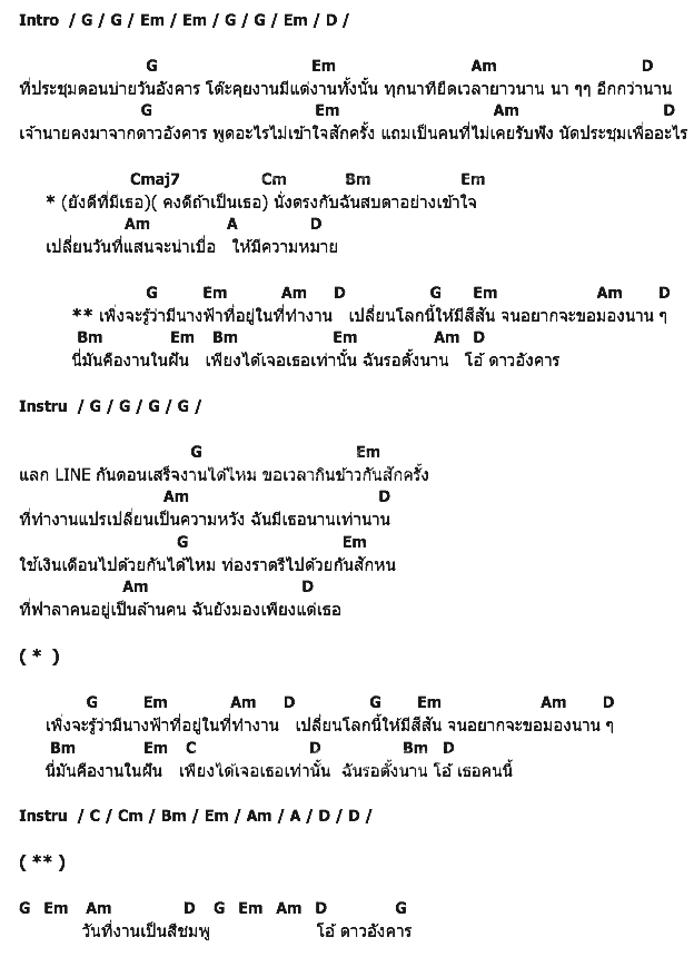 คอร์ดเพลง เนื้อเพลง ดาวอังคาร, คอร์ดเพลง ดาวอังคาร ของ ว่าน ธนกฤต, คอร์ดเพลงของ ว่าน ธนกฤต, เนื้อร้อง ดาวอังคาร ว่าน ธนกฤต, ดาวอังคาร คอร์ดง่าย ๆ, คอร์ด ดาวอังคาร ต้นฉบับ