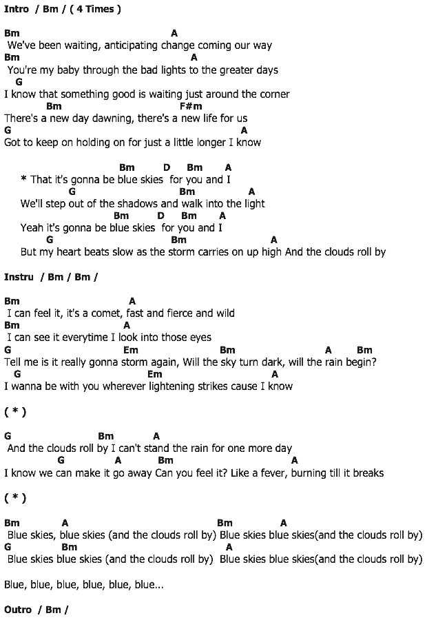 คอร์ดเพลง เนื้อเพลง Blue Skies, คอร์ดเพลง Blue Skies ของ Lenka, คอร์ดเพลงของ Lenka, เนื้อร้อง Blue Skies Lenka, Blue Skies คอร์ดง่าย ๆ, คอร์ด Blue Skies ต้นฉบับ