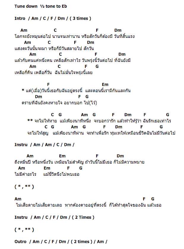 คอร์ดเพลง เนื้อเพลง The End, คอร์ดเพลง The End ของ Instinct, คอร์ดเพลงของ Instinct, เนื้อร้อง The End Instinct, The End คอร์ดง่าย ๆ, คอร์ด The End ต้นฉบับ