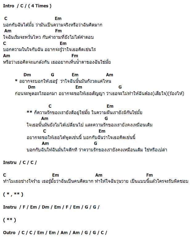 คอร์ดเพลง เนื้อเพลง คิดมาก, คอร์ดเพลง คิดมาก ของ นิว วงศกร Feat.เชียร์ ฑิฆัมพร, คอร์ดเพลงของ นิว วงศกร Feat.เชียร์ ฑิฆัมพร, เนื้อร้อง คิดมาก นิว วงศกร Feat.เชียร์ ฑิฆัมพร, คิดมาก คอร์ดง่าย ๆ, คอร์ด คิดมาก ต้นฉบับ