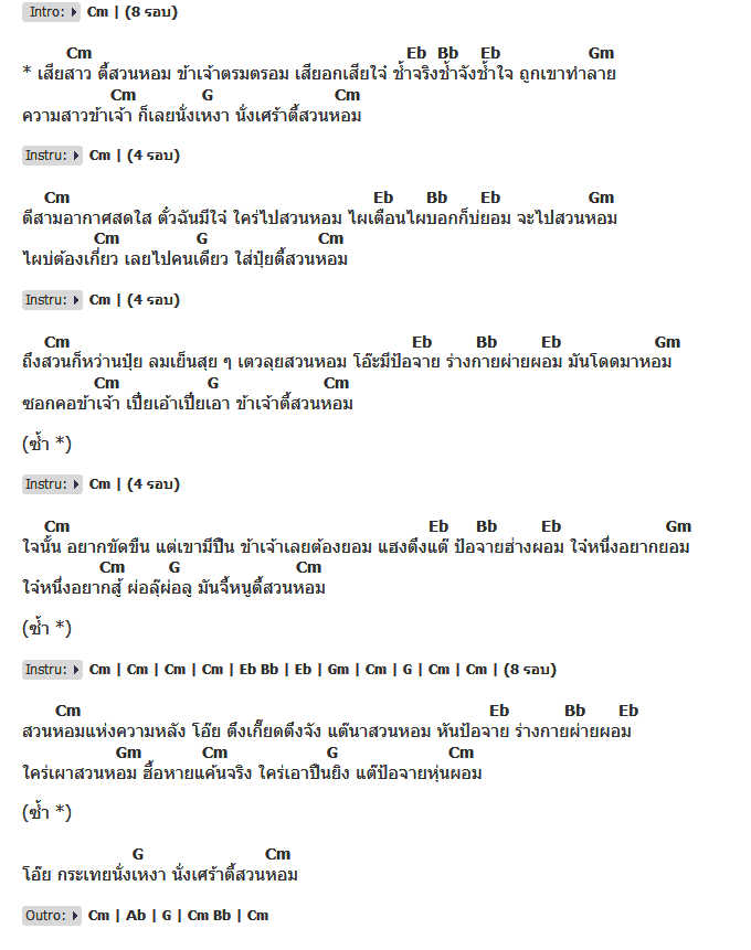 คอร์ดเพลง เนื้อเพลง เสียสาวตี้สวนหอม, คอร์ดเพลง เสียสาวตี้สวนหอม ของ อ๊อต พับร๊อค, คอร์ดเพลงของ อ๊อต พับร๊อค, เนื้อร้อง เสียสาวตี้สวนหอม อ๊อต พับร๊อค, เสียสาวตี้สวนหอม คอร์ดง่าย ๆ, คอร์ด เสียสาวตี้สวนหอม ต้นฉบับ