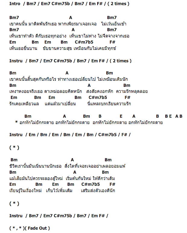 คอร์ดเพลง เนื้อเพลง อกหักไม่ยักกะตาย, คอร์ดเพลง อกหักไม่ยักกะตาย ของ เต๋อ เรวัต พุทธินันท์, คอร์ดเพลงของ เต๋อ เรวัต พุทธินันท์, เนื้อร้อง อกหักไม่ยักกะตาย เต๋อ เรวัต พุทธินันท์, อกหักไม่ยักกะตาย คอร์ดง่าย ๆ, คอร์ด อกหักไม่ยักกะตาย ต้นฉบับ