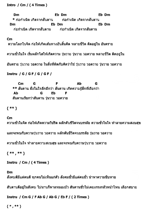 คอร์ดเพลง เนื้อเพลง สันดาน, คอร์ดเพลง สันดาน ของ Ebola, คอร์ดเพลงของ Ebola, เนื้อร้อง สันดาน Ebola, สันดาน คอร์ดง่าย ๆ, คอร์ด สันดาน ต้นฉบับ