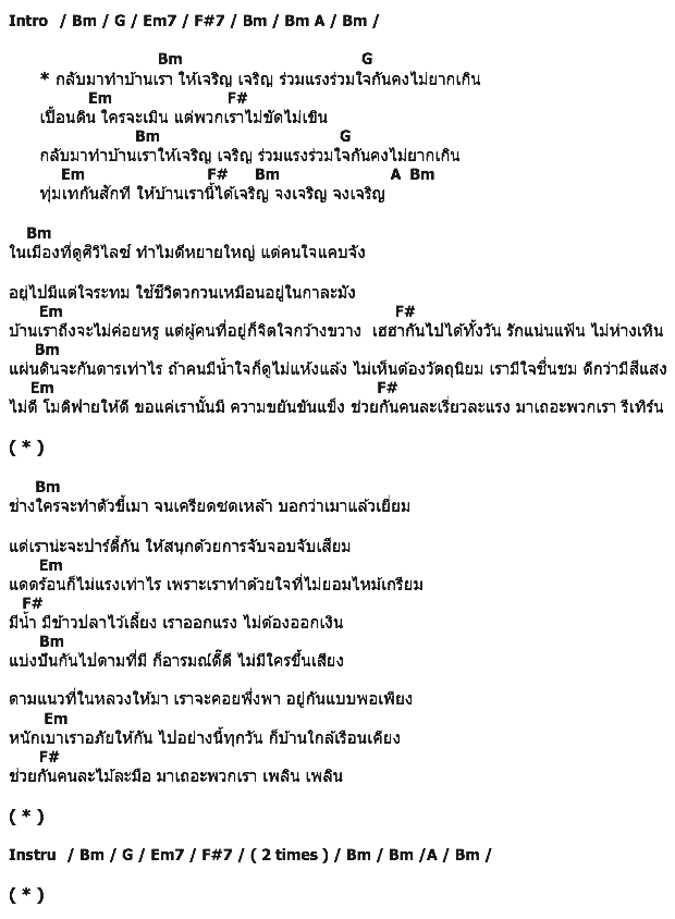 คอร์ดเพลง เนื้อเพลง บ้านเราจงเจริญ, คอร์ดเพลง บ้านเราจงเจริญ ของ อาร์ The Star, คอร์ดเพลงของ อาร์ The Star, เนื้อร้อง บ้านเราจงเจริญ อาร์ The Star, บ้านเราจงเจริญ คอร์ดง่าย ๆ, คอร์ด บ้านเราจงเจริญ ต้นฉบับ