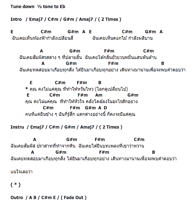 คอร์ดเพลง เนื้อเพลง คุณ, คอร์ดเพลง คุณ ของ Stamp, คอร์ดเพลงของ Stamp, เนื้อร้อง คุณ Stamp, คุณ คอร์ดง่าย ๆ, คอร์ด คุณ ต้นฉบับ