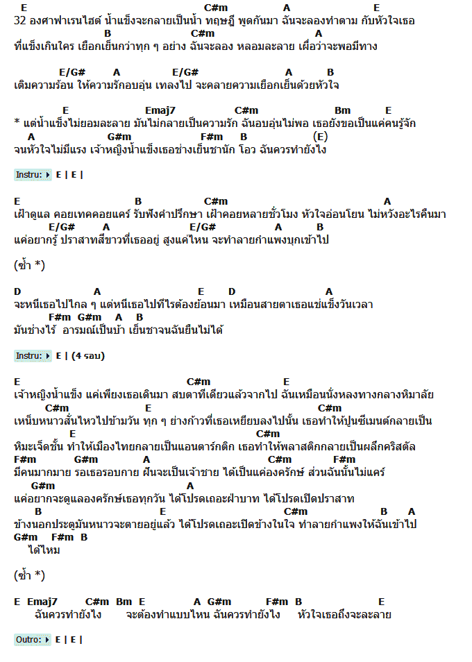 คอร์ดเพลง เนื้อเพลง เจ้าหญิงน้ำแข็ง, คอร์ดเพลง เจ้าหญิงน้ำแข็ง ของ Stamp, คอร์ดเพลงของ Stamp, เนื้อร้อง เจ้าหญิงน้ำแข็ง Stamp, เจ้าหญิงน้ำแข็ง คอร์ดง่าย ๆ, คอร์ด เจ้าหญิงน้ำแข็ง ต้นฉบับ