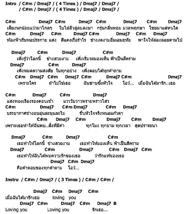 คอร์ดเพลง เนื้อเพลง เมื่อฉันได้มารักเธอ, คอร์ดเพลง เมื่อฉันได้มารักเธอ ของ นภ พรชำนิ, คอร์ดเพลงของ นภ พรชำนิ, เนื้อร้อง เมื่อฉันได้มารักเธอ นภ พรชำนิ, เมื่อฉันได้มารักเธอ คอร์ดง่าย ๆ, คอร์ด เมื่อฉันได้มารักเธอ ต้นฉบับ