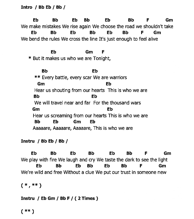 คอร์ดเพลง เนื้อเพลง Who We Are, คอร์ดเพลง Who We Are ของ Boyzone, คอร์ดเพลงของ Boyzone, เนื้อร้อง Who We Are Boyzone, Who We Are คอร์ดง่าย ๆ, คอร์ด Who We Are ต้นฉบับ