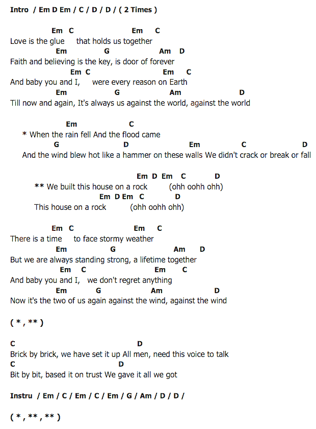 คอร์ดเพลง เนื้อเพลง We built this house, คอร์ดเพลง We built this house ของ SCORPIONS, คอร์ดเพลงของ SCORPIONS, เนื้อร้อง We built this house SCORPIONS, We built this house คอร์ดง่าย ๆ, คอร์ด We built this house ต้นฉบับ