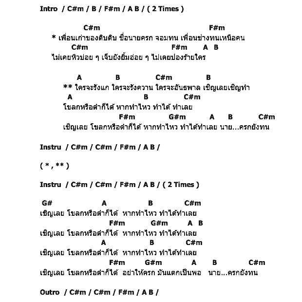 คอร์ดเพลง เนื้อเพลง นายครก, คอร์ดเพลง นายครก ของ พงษ์พัฒน์ วชิรบรรจง, คอร์ดเพลงของ พงษ์พัฒน์ วชิรบรรจง, เนื้อร้อง นายครก พงษ์พัฒน์ วชิรบรรจง, นายครก คอร์ดง่าย ๆ, คอร์ด นายครก ต้นฉบับ
