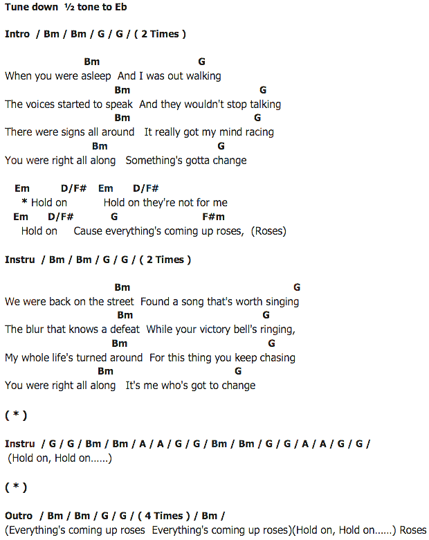 คอร์ดเพลง เนื้อเพลง Coming Up Roses, คอร์ดเพลง Coming Up Roses ของ Keira Knightley, คอร์ดเพลงของ Keira Knightley, เนื้อร้อง Coming Up Roses Keira Knightley, Coming Up Roses คอร์ดง่าย ๆ, คอร์ด Coming Up Roses ต้นฉบับ