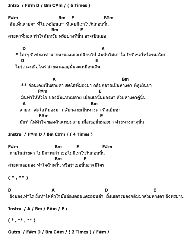 คอร์ดเพลง เนื้อเพลง หางตา, คอร์ดเพลง หางตา ของ ขอนแก่น, คอร์ดเพลงของ ขอนแก่น, เนื้อร้อง หางตา ขอนแก่น, หางตา คอร์ดง่าย ๆ, คอร์ด หางตา ต้นฉบับ