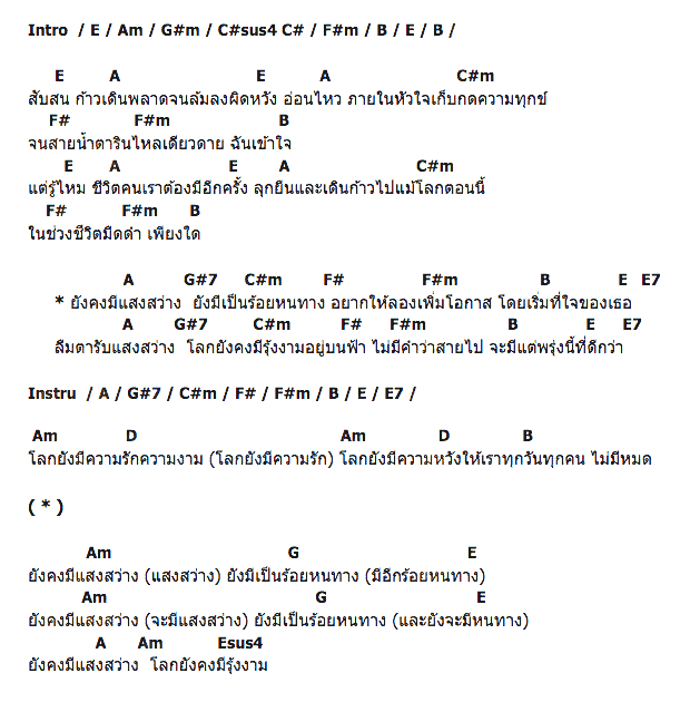 คอร์ดเพลง เนื้อเพลง แสงสว่าง, คอร์ดเพลง แสงสว่าง ของ The Begins, คอร์ดเพลงของ The Begins, เนื้อร้อง แสงสว่าง The Begins, แสงสว่าง คอร์ดง่าย ๆ, คอร์ด แสงสว่าง ต้นฉบับ