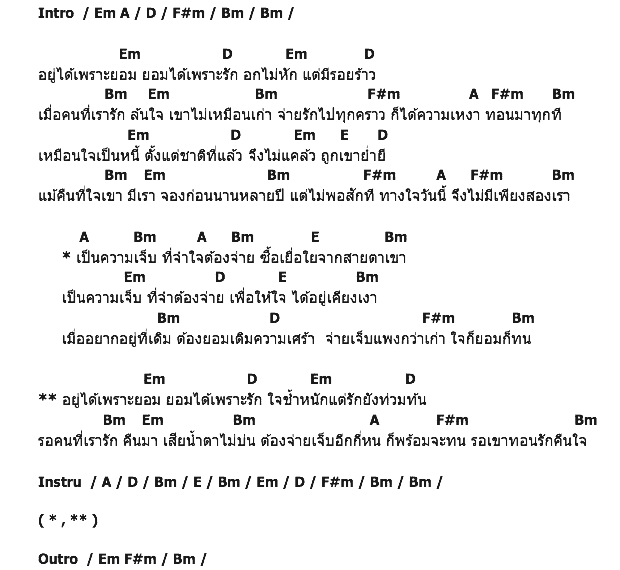 คอร์ดเพลง เนื้อเพลง เจ็บที่ต้องจ่าย, คอร์ดเพลง เจ็บที่ต้องจ่าย ของ ชมพู่ อารยา, คอร์ดเพลงของ ชมพู่ อารยา, เนื้อร้อง เจ็บที่ต้องจ่าย ชมพู่ อารยา, เจ็บที่ต้องจ่าย คอร์ดง่าย ๆ, คอร์ด เจ็บที่ต้องจ่าย ต้นฉบับ