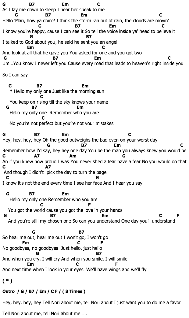 คอร์ดเพลง เนื้อเพลง Only One, คอร์ดเพลง Only One ของ Kanye West Feat.Paul McCartney, คอร์ดเพลงของ Kanye West Feat.Paul McCartney, เนื้อร้อง Only One Kanye West Feat.Paul McCartney, Only One คอร์ดง่าย ๆ, คอร์ด Only One ต้นฉบับ