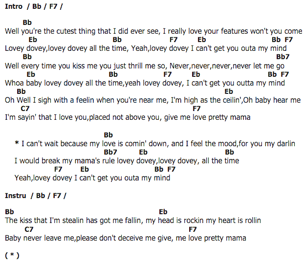 คอร์ดเพลง เนื้อเพลง Lovey Dovey, คอร์ดเพลง Lovey Dovey ของ Buddy Knox, คอร์ดเพลงของ Buddy Knox, เนื้อร้อง Lovey Dovey Buddy Knox, Lovey Dovey คอร์ดง่าย ๆ, คอร์ด Lovey Dovey ต้นฉบับ