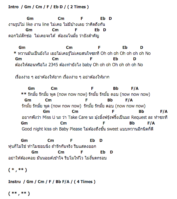 คอร์ดเพลง เนื้อเพลง รักมั้ย พูด, คอร์ดเพลง รักมั้ย พูด ของ Thank You, คอร์ดเพลงของ Thank You, เนื้อร้อง รักมั้ย พูด Thank You, รักมั้ย พูด คอร์ดง่าย ๆ, คอร์ด รักมั้ย พูด ต้นฉบับ