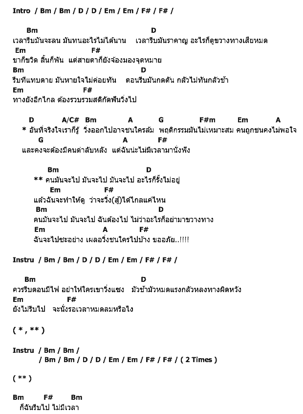 คอร์ดเพลง เนื้อเพลง รีบ, คอร์ดเพลง รีบ ของ Mad Pack It, คอร์ดเพลงของ Mad Pack It, เนื้อร้อง รีบ Mad Pack It, รีบ คอร์ดง่าย ๆ, คอร์ด รีบ ต้นฉบับ