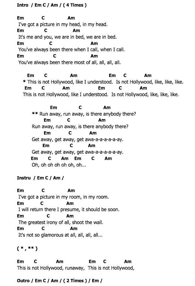 คอร์ดเพลง เนื้อเพลง Hollywood, คอร์ดเพลง Hollywood ของ The Cranberries, คอร์ดเพลงของ The Cranberries, เนื้อร้อง Hollywood The Cranberries, Hollywood คอร์ดง่าย ๆ, คอร์ด Hollywood ต้นฉบับ