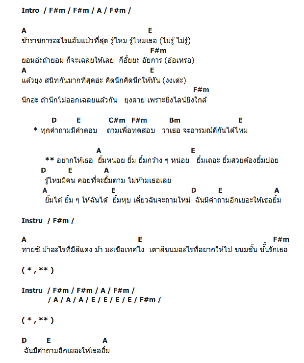คอร์ดเพลง เนื้อเพลง ยิ้มเหอะ, คอร์ดเพลง ยิ้มเหอะ ของ เกล โสพิชา อังคะไวมงคล, คอร์ดเพลงของ เกล โสพิชา อังคะไวมงคล, เนื้อร้อง ยิ้มเหอะ เกล โสพิชา อังคะไวมงคล, ยิ้มเหอะ คอร์ดง่าย ๆ, คอร์ด ยิ้มเหอะ ต้นฉบับ