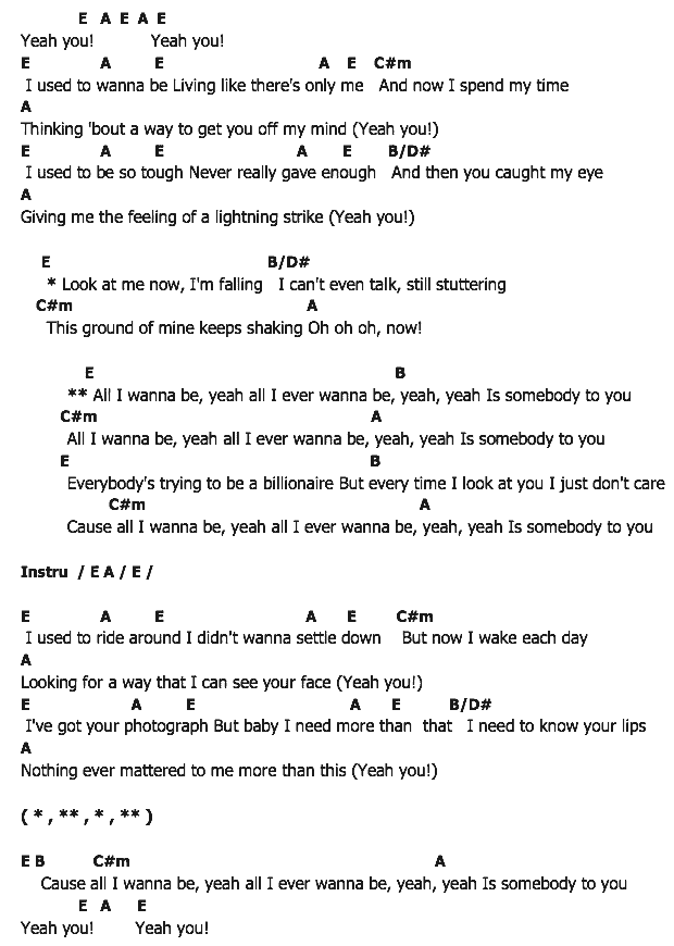 คอร์ดเพลง เนื้อเพลง Somebody To You, คอร์ดเพลง Somebody To You ของ The Vamps, คอร์ดเพลงของ The Vamps, เนื้อร้อง Somebody To You The Vamps, Somebody To You คอร์ดง่าย ๆ, คอร์ด Somebody To You ต้นฉบับ