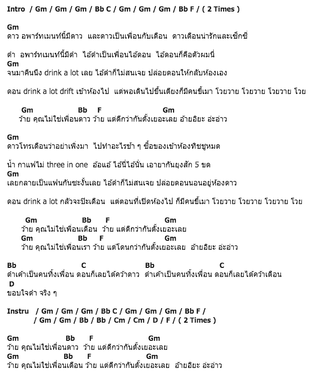 คอร์ดเพลง เนื้อเพลง คุณไม่ใช่เพื่อนดาว(นามสมมุติ), คอร์ดเพลง คุณไม่ใช่เพื่อนดาว(นามสมมุติ) ของ ทรงไทย, คอร์ดเพลงของ ทรงไทย, เนื้อร้อง คุณไม่ใช่เพื่อนดาว(นามสมมุติ) ทรงไทย, คุณไม่ใช่เพื่อนดาว(นามสมมุติ) คอร์ดง่าย ๆ, คอร์ด คุณไม่ใช่เพื่อนดาว(นามสมมุติ) ต้นฉบับ