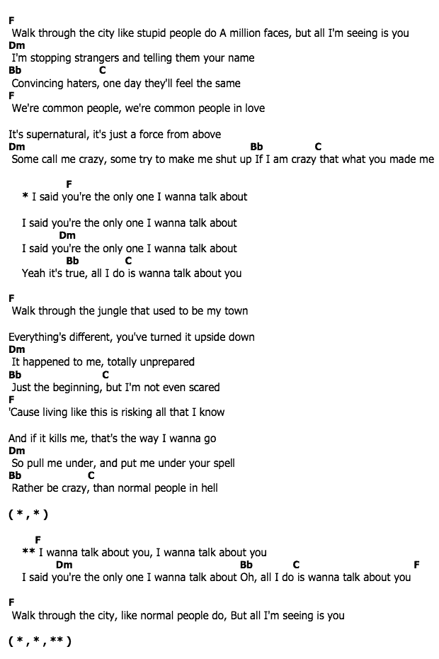 คอร์ดเพลง เนื้อเพลง Talk About You, คอร์ดเพลง Talk About You ของ MIKA, คอร์ดเพลงของ MIKA, เนื้อร้อง Talk About You MIKA, Talk About You คอร์ดง่าย ๆ, คอร์ด Talk About You ต้นฉบับ