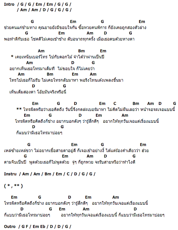 คอร์ดเพลง เนื้อเพลง โทรผิดหรือคิดถึง, คอร์ดเพลง โทรผิดหรือคิดถึง ของ แช่ม แช่มรัมย์, คอร์ดเพลงของ แช่ม แช่มรัมย์, เนื้อร้อง โทรผิดหรือคิดถึง แช่ม แช่มรัมย์, โทรผิดหรือคิดถึง คอร์ดง่าย ๆ, คอร์ด โทรผิดหรือคิดถึง ต้นฉบับ