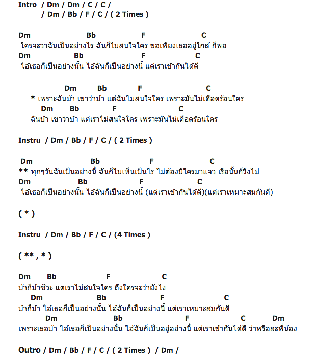 คอร์ดเพลง เนื้อเพลง บ้าเพ, คอร์ดเพลง บ้าเพ ของ กางเกง, คอร์ดเพลงของ กางเกง, เนื้อร้อง บ้าเพ กางเกง, บ้าเพ คอร์ดง่าย ๆ, คอร์ด บ้าเพ ต้นฉบับ