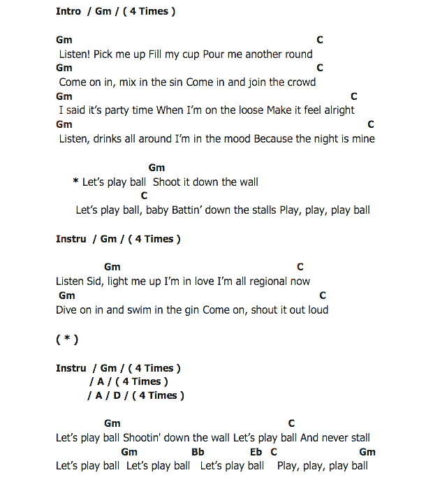คอร์ดเพลง เนื้อเพลง Play Ball, คอร์ดเพลง Play Ball ของ AC/DC, คอร์ดเพลงของ AC/DC, เนื้อร้อง Play Ball AC/DC, Play Ball คอร์ดง่าย ๆ, คอร์ด Play Ball ต้นฉบับ
