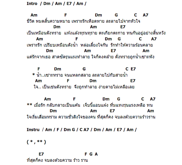คอร์ดเพลง เนื้อเพลง น้ำเซาะทราย, คอร์ดเพลง น้ำเซาะทราย ของ เรนโบว์, คอร์ดเพลงของ เรนโบว์, เนื้อร้อง น้ำเซาะทราย เรนโบว์, น้ำเซาะทราย คอร์ดง่าย ๆ, คอร์ด น้ำเซาะทราย ต้นฉบับ