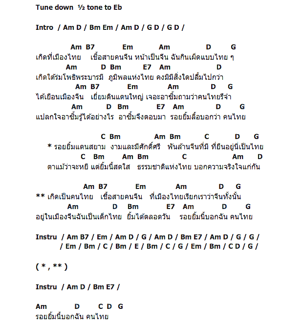 คอร์ดเพลง เนื้อเพลง อยู่เมืองจีนฉันเป็นเด็กไทย, คอร์ดเพลง อยู่เมืองจีนฉันเป็นเด็กไทย ของ สุเมธ & เดอะปั๋ง, คอร์ดเพลงของ สุเมธ & เดอะปั๋ง, เนื้อร้อง อยู่เมืองจีนฉันเป็นเด็กไทย สุเมธ & เดอะปั๋ง, อยู่เมืองจีนฉันเป็นเด็กไทย คอร์ดง่าย ๆ, คอร์ด อยู่เมืองจีนฉันเป็นเด็กไทย ต้นฉบับ