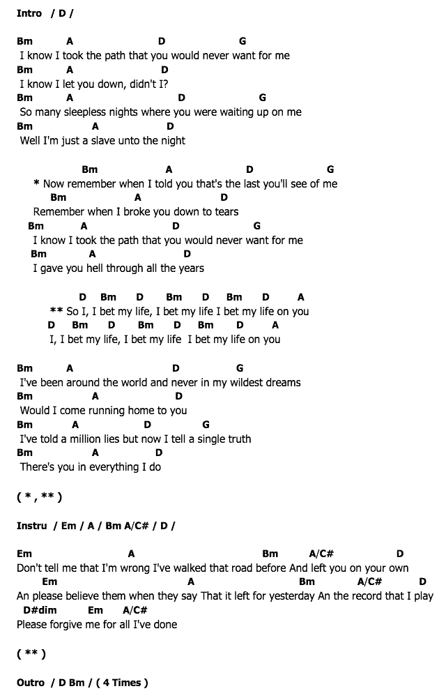 คอร์ดเพลง เนื้อเพลง I Bet My Life, คอร์ดเพลง I Bet My Life ของ Imagine Dragons, คอร์ดเพลงของ Imagine Dragons, เนื้อร้อง I Bet My Life Imagine Dragons, I Bet My Life คอร์ดง่าย ๆ, คอร์ด I Bet My Life ต้นฉบับ