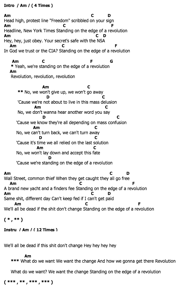 คอร์ดเพลง เนื้อเพลง Edge Of A Revolution, คอร์ดเพลง Edge Of A Revolution ของ Nikelback, คอร์ดเพลงของ Nikelback, เนื้อร้อง Edge Of A Revolution Nikelback, Edge Of A Revolution คอร์ดง่าย ๆ, คอร์ด Edge Of A Revolution ต้นฉบับ