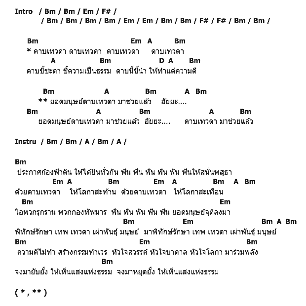 คอร์ดเพลง เนื้อเพลง ยอดมนุษย์ดาบเทวดา, คอร์ดเพลง ยอดมนุษย์ดาบเทวดา ของ บุ๋มบิ๋ม สามโทน, คอร์ดเพลงของ บุ๋มบิ๋ม สามโทน, เนื้อร้อง ยอดมนุษย์ดาบเทวดา บุ๋มบิ๋ม สามโทน, ยอดมนุษย์ดาบเทวดา คอร์ดง่าย ๆ, คอร์ด ยอดมนุษย์ดาบเทวดา ต้นฉบับ