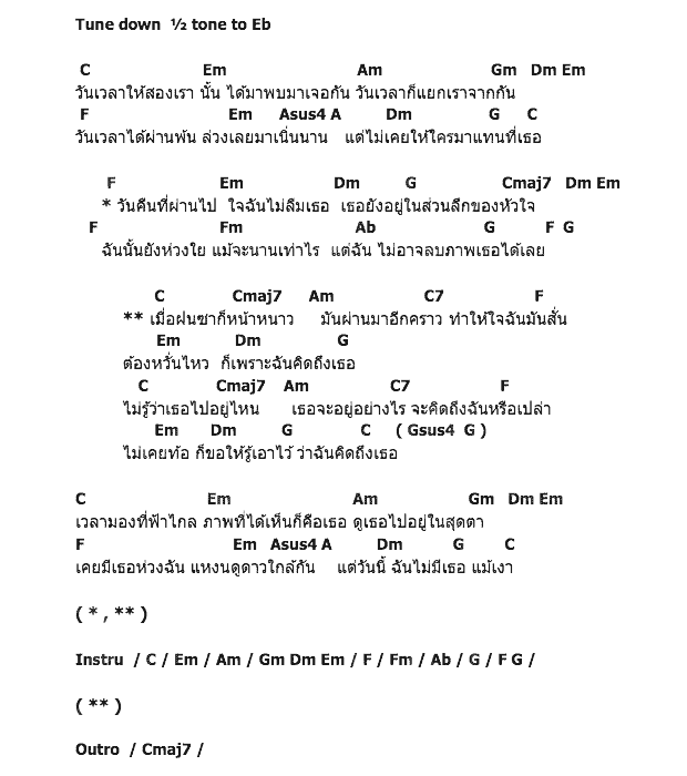 คอร์ดเพลง เนื้อเพลง เวลา, คอร์ดเพลง เวลา ของ บีม จารุวรรณ, คอร์ดเพลงของ บีม จารุวรรณ, เนื้อร้อง เวลา บีม จารุวรรณ, เวลา คอร์ดง่าย ๆ, คอร์ด เวลา ต้นฉบับ