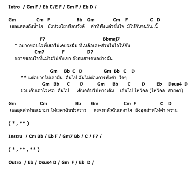 คอร์ดเพลง เนื้อเพลง ขอบใจ...แต่ไม่เอา, คอร์ดเพลง ขอบใจ...แต่ไม่เอา ของ Da Endorphine, คอร์ดเพลงของ Da Endorphine, เนื้อร้อง ขอบใจ...แต่ไม่เอา Da Endorphine, ขอบใจ...แต่ไม่เอา คอร์ดง่าย ๆ, คอร์ด ขอบใจ...แต่ไม่เอา ต้นฉบับ