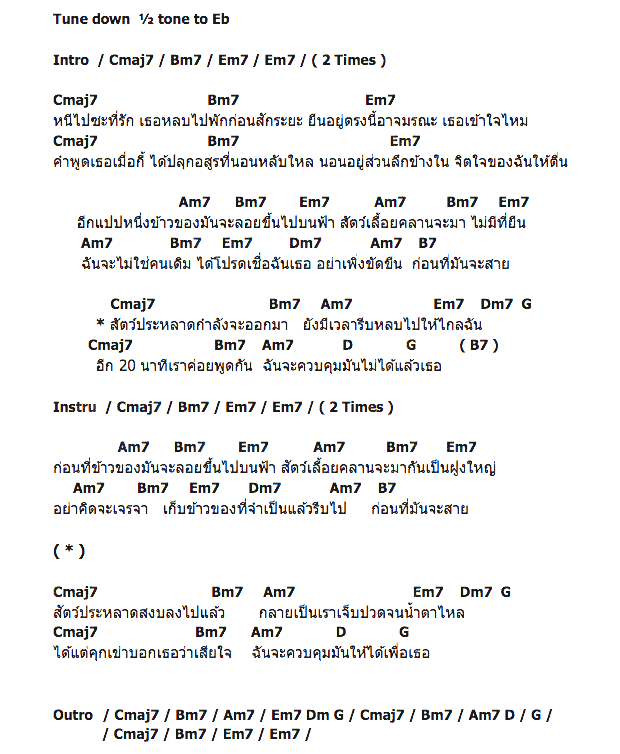 คอร์ดเพลง เนื้อเพลง สัตว์ประหลาด, คอร์ดเพลง สัตว์ประหลาด ของ Stamp, คอร์ดเพลงของ Stamp, เนื้อร้อง สัตว์ประหลาด Stamp, สัตว์ประหลาด คอร์ดง่าย ๆ, คอร์ด สัตว์ประหลาด ต้นฉบับ