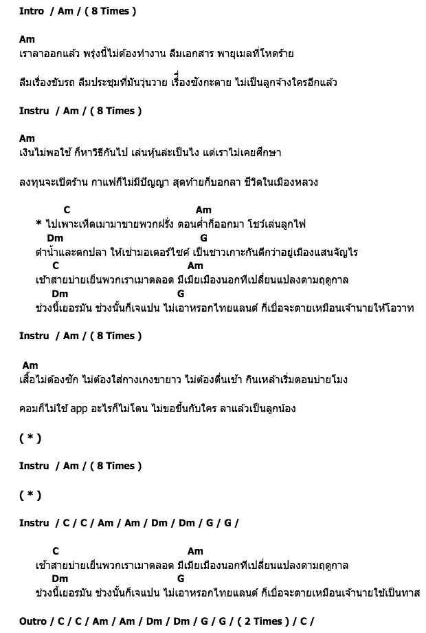 คอร์ดเพลง เนื้อเพลง ลาออก 2557, คอร์ดเพลง ลาออก 2557 ของ Samurai Loud, คอร์ดเพลงของ Samurai Loud, เนื้อร้อง ลาออก 2557 Samurai Loud, ลาออก 2557 คอร์ดง่าย ๆ, คอร์ด ลาออก 2557 ต้นฉบับ